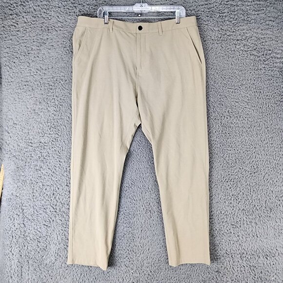 Free Fly Pants Mens 36x30 Tan Stretch High Rise Khaki Shaping - Picture 1 of 13